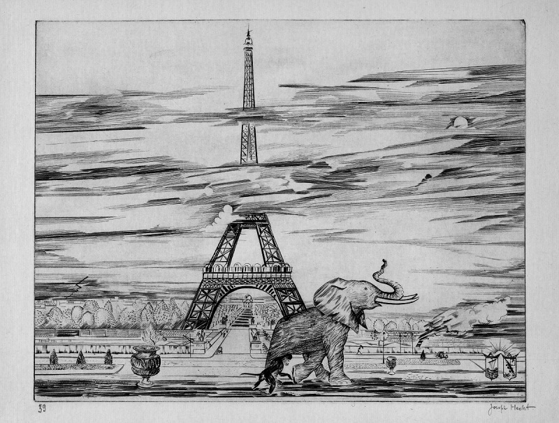 Joseph Hecht - "Vistas de París: la Torre Eiffel"&nbsp;