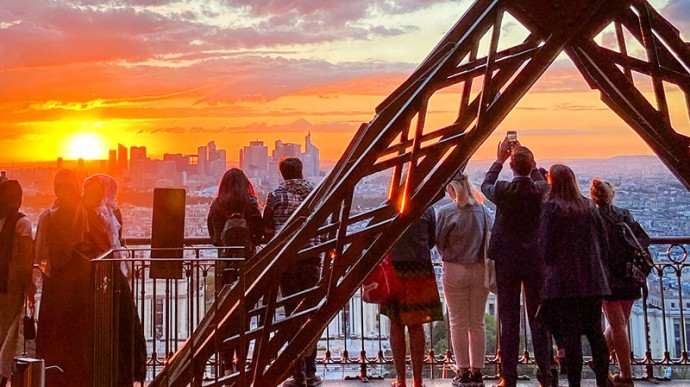 Visiteurs 2ème coucher de soleil